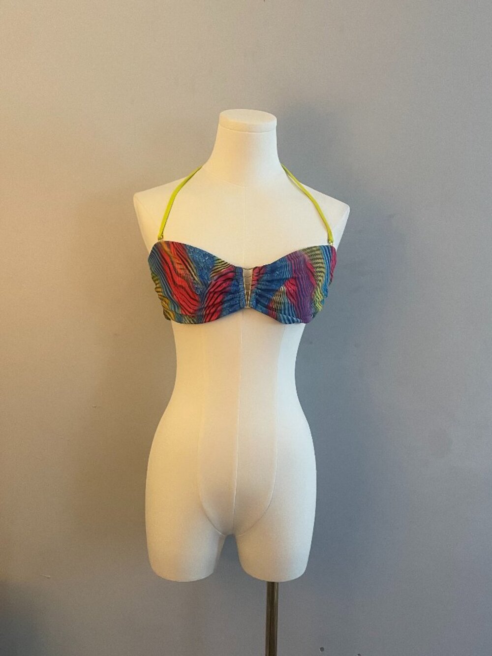 Colorblock Bikini Swim Top Size Large